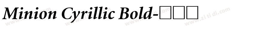 Minion Cyrillic Bold字体转换